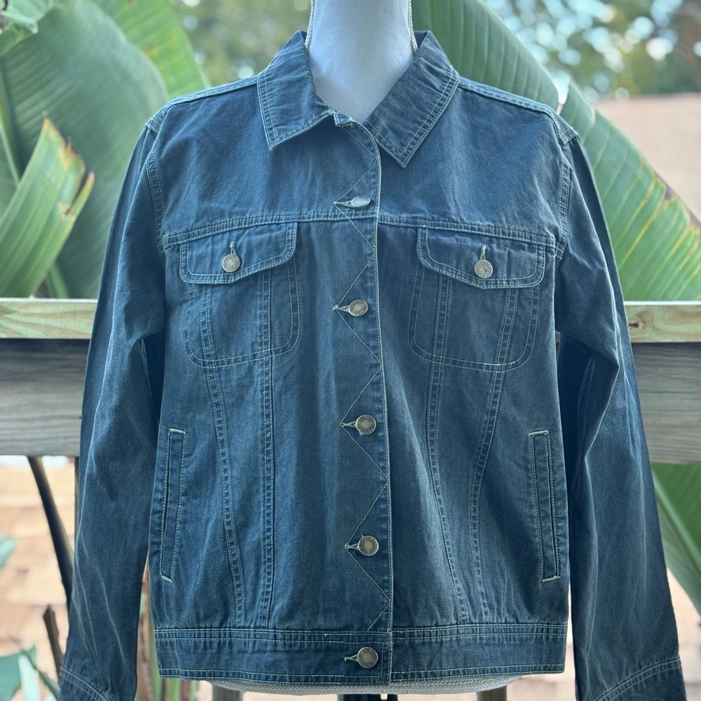 Crossing Pointe Classic Blue Denim Jacket-Size Medium , 100% Cotton